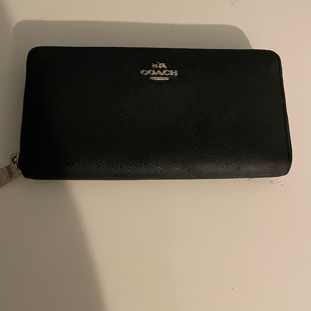 Coach Black Zip Wallet